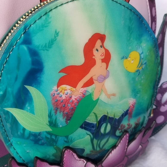 loungefly x Disney Ursula backpack + wallet - Picture 3 of 11